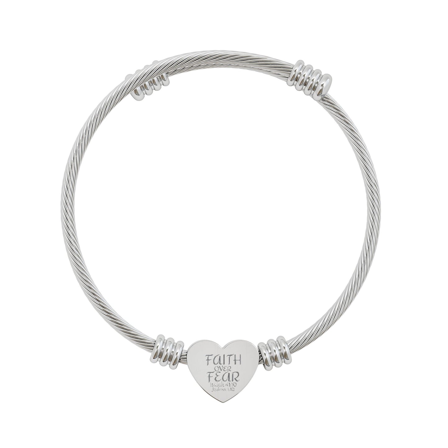 Engravable Heart Cuff Bracelet – Personalized Initial/Name Charm (Silver or Gold)