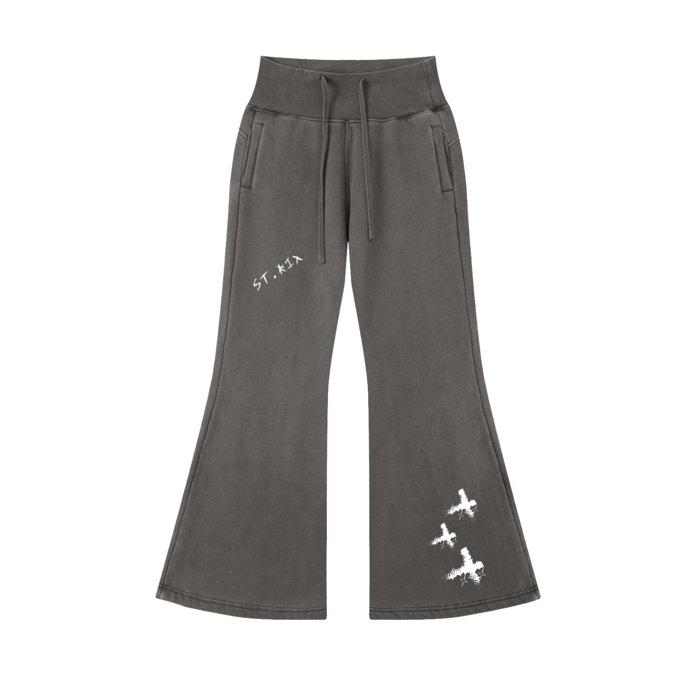 Vintage Washed Flared Fleece Pants